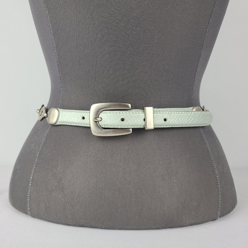 Kudos Leather Silver Metallic Belt Size 26